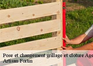 Pose et changement grillage et cloture  ageville-52340 Artisan Fortin